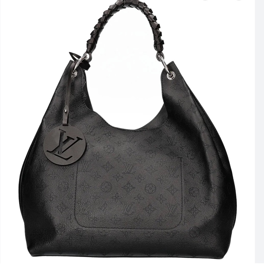 Louis Vuitton Carmel Black Mahina Hobo with Braided Handle - Picture 2 of 16